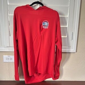 Pelagic Red Long Sleeve Hoodie